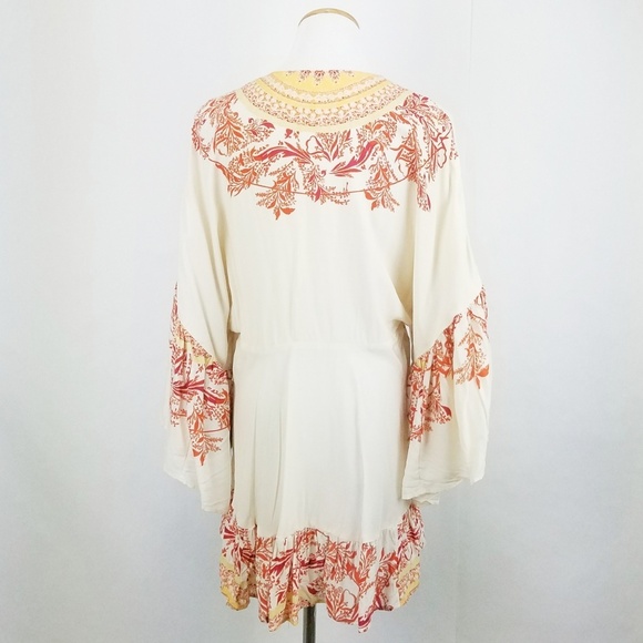 Free People Sunset Dreams Ruffle Top in Sand - Size Small - Picture 4 of 7
